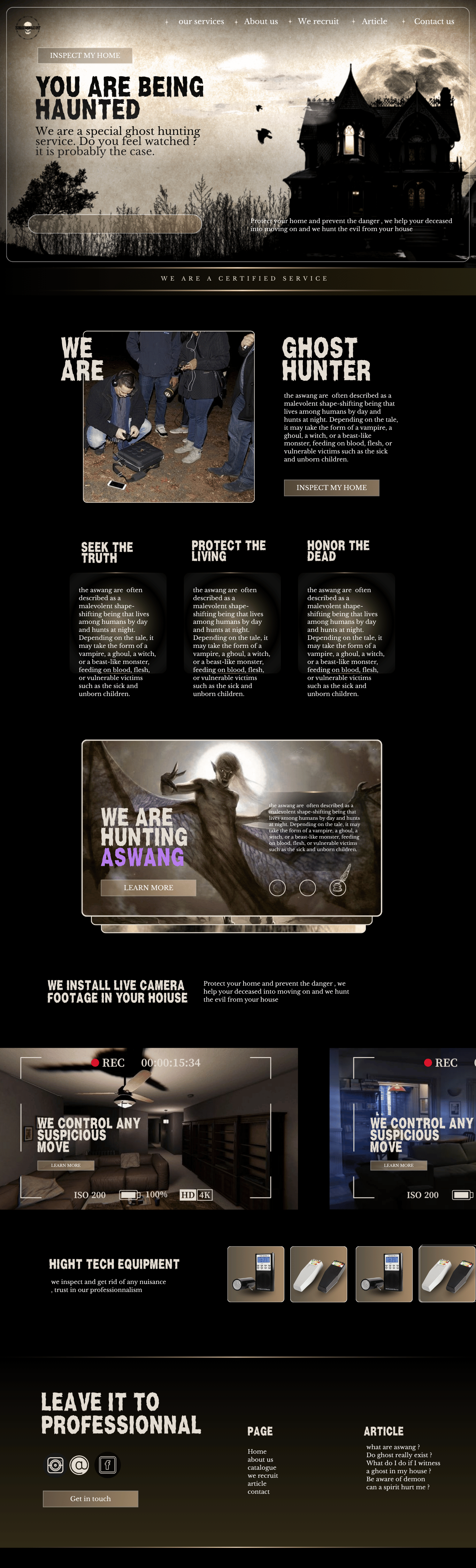 Aperçu du site You Are Being Haunted — Demonology