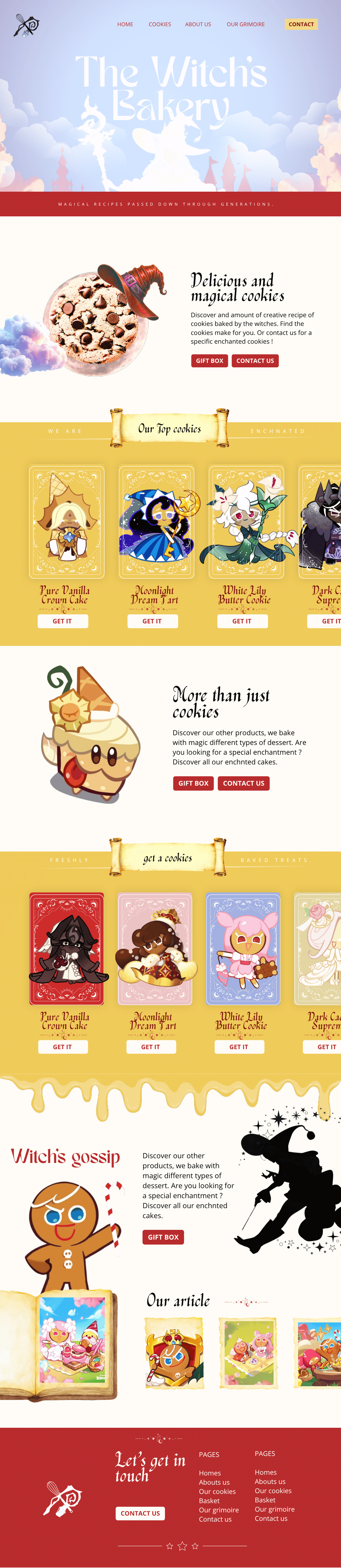 Aperçu du site The Witch’s Bakery — Cookie Run